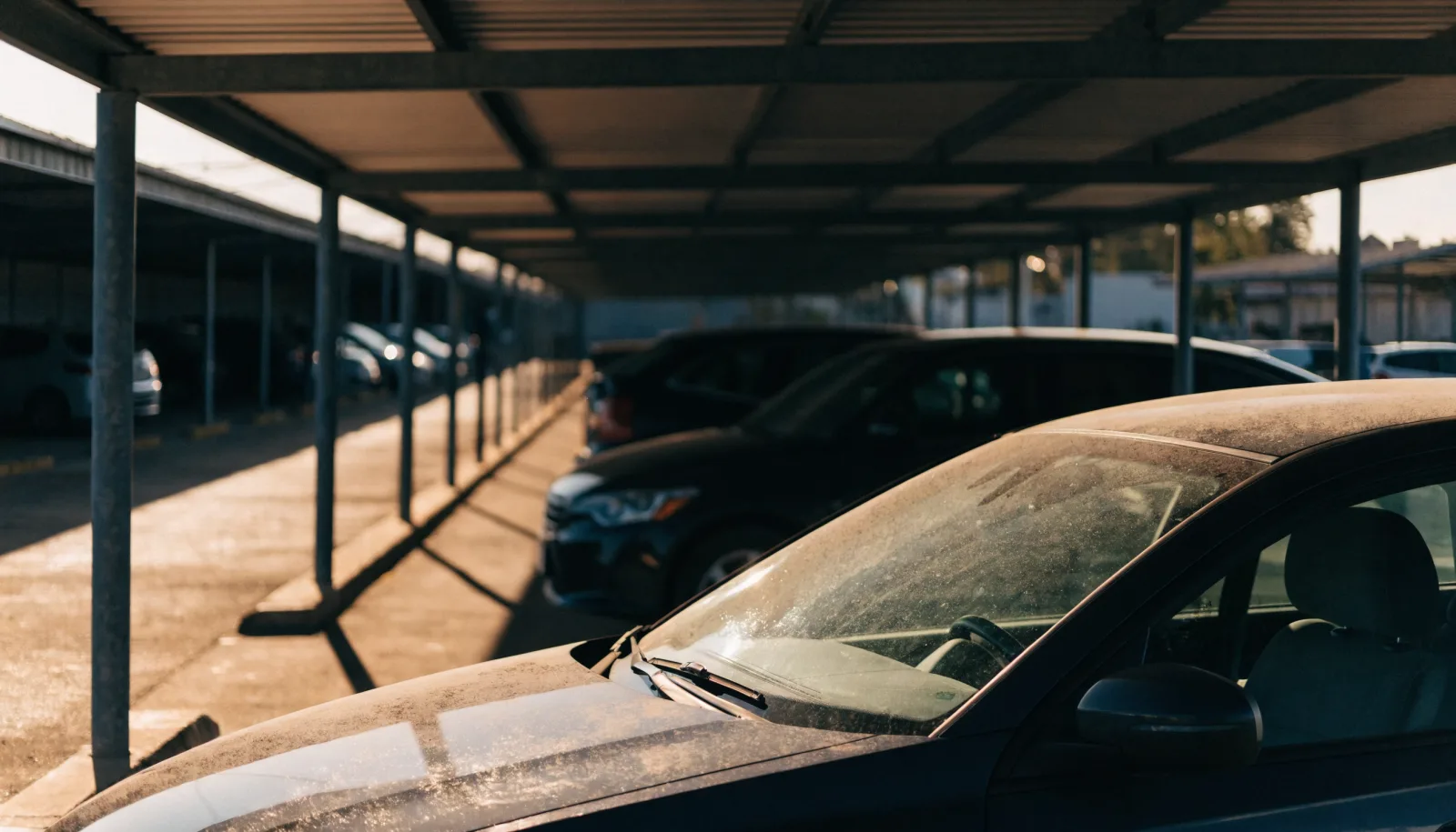carro em estadia longa no estacionamento de Confins com a bateria em dia