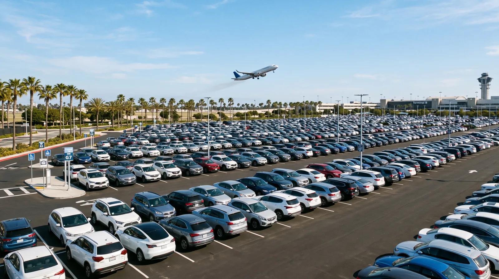 carro guardado por trinta dias no pátio de um aeroporto durante viagem longa